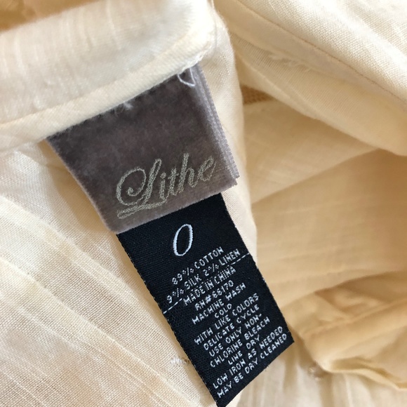 Anthropologie Lithe blouse Cream romantic size 0 - Picture 5 of 5